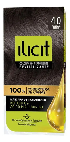 D_785007-Mla99593601366_122025-O.jpg Tintura Ilicit Carta Completa Tono 40 Castaño Medio - Imagen 1