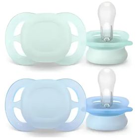 Chupetes Philips Avent 0-2 Meses Ultra Start Nene Y Nena Color Verde/celeste