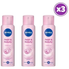 PACK 03 Nivea Antitrans Pearl & Beauty 0% alcohol 150ml