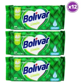 Pack 12 Bolivar Jabon En Barra Limon 190g