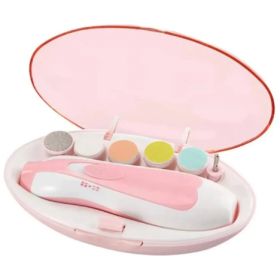 LIMADORA DE UÑAS PARA BEBES CON LED Y BATERIAS COLOR ROSA