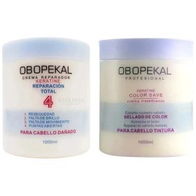 PACK Obopekal crema reparadora con karite + TRATAMIEN COLOR 1L c/u