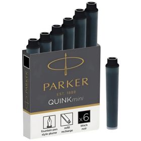 Caja de 6 cartuchos tinta corta para pluma tinta negro