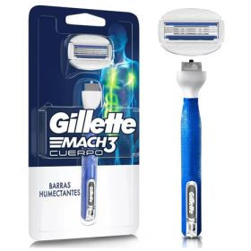 Rastrillo Gillette Mach3 Cuerpo Con Barras Humectantes, Depilación Corporal, 1 Ud