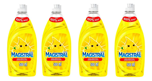 D_793171-Mlc111923089168_062026-O.jpg Pack 4U Magistral Lavalozas Concentrado Ultra Limon 500Ml - Imagen 1