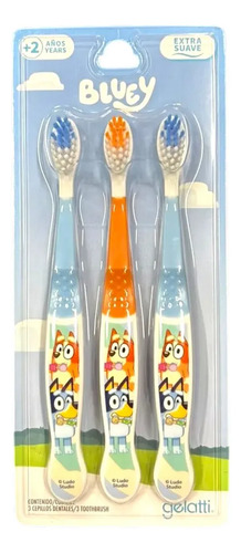 D_794228-Mlc109232011992_042026-O.jpg Gelatti Set De Cepillos Dental Extra Suave Bluey 03 Unidades - Imagen 1