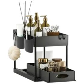 ESTANTE NEGRO ORGANIZADOR 2 NIVELES CAJERO