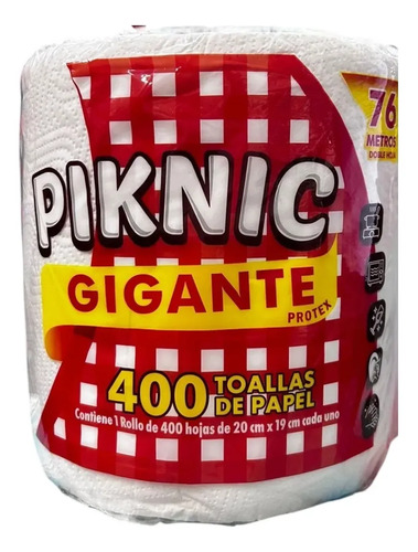 D_805796-Mlc109929130271_042026-O.jpg Piknic Gigante Protex 1 Rollo - 400 Toallas De Papel - Imagen 1