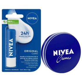 Crema Multiproposito 150ml y Balsamo Labial Original Nivea