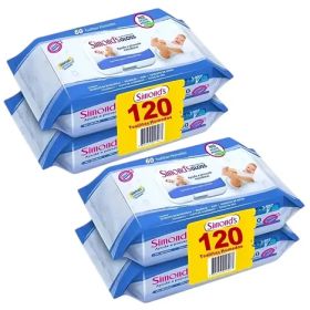 Pack Simonds Toallitas Húmedas Baby Care 120u X2