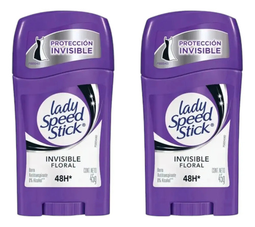 D_813969-Mlc101264400293_122025-O.jpg Lady Speed Stick Invisible Floral Antitranspirante Gel 45G X2 - Imagen 1