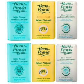 Heno De Pravia Pack De 6 Jabones Antibacteriano X Hidratante X Natural