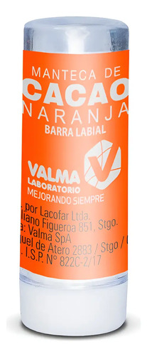 D_823530-Mlc90379353278_082025-O.jpg Valma Barra Manteca De Cacao Sabor Naranja - Imagen 1