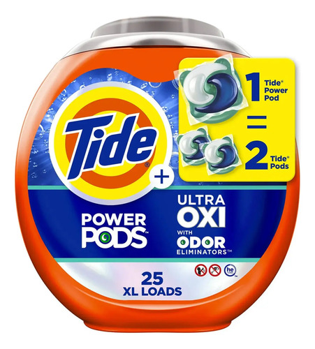 D_825198-Mlc104238526980_012026-O.jpg Tide Detergente En Capsulas Power Odor+ Oxi Defense 25 Un - Imagen 1