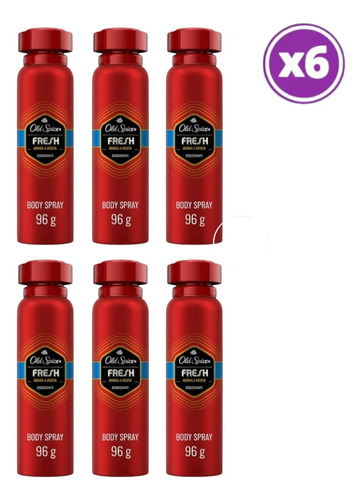 D_828148-Mlc107529590354_032026-O.jpg Pack 06 Old Spice Fresh Desodorante Spray 96G - Imagen 1