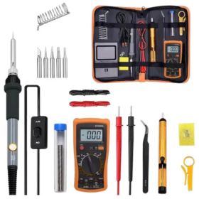 Set De Tester Y Cautin Soldador Con Accesorios 60w