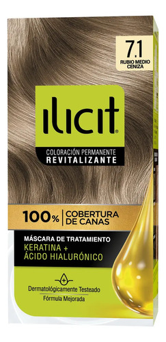 D_831259-Mla99612854486_122025-O.jpg Tintura Ilicit Carta Completa Tono 7/1 Rubio Medio Ceniza - Imagen 1