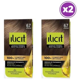 Pack 02 Elicit Tinte Para Pelo Color Chocolate 6.7 45g Sin Tono
