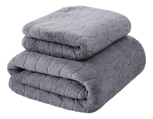 D_837678-Mlc103352376864_012026-O.jpg Juego De Toalla De Baño Gris Super Adsorbente - Imagen 1