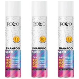 Pack Rocco Shampoo En Seco Reduce Grasa 200 Ml X3