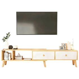 Rack Tv Ancho Extendible 120-198cm 2 Tiras Vanguardia Homer Blanco