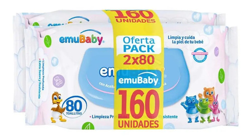 D_841850-Mlc54762573159_032023-O.jpg Toallitas Húmedas Emubaby Premium 80 U Pack X 2 - Imagen 1