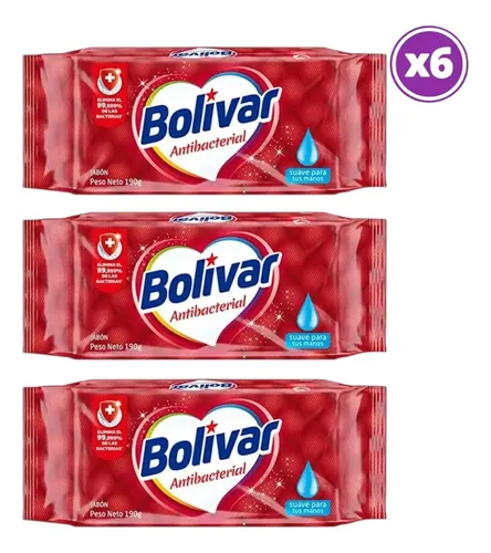 D_842669-Mlc111835790506_062026-O.webp Pack 06 Bolivar Jabon En Barra Antibacterial 190G - Imagen 1