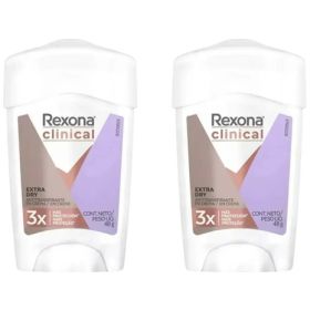 Pack Rexona Clinical Desodorante En Crema Extra Dry 48gr X2