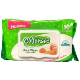 Toallitas Húmedas Cottonsec Para Bebé, Hipoalergénicas Y Sin Alcohol (50 Unidades)