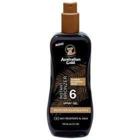 AUSTRALIAN GOLD INSTANT BRONZER SPRAY GEL 6 FPS 100 ML