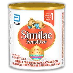 Abbott Similac Sensitive Sin Lactosa 375g Sin Sabor