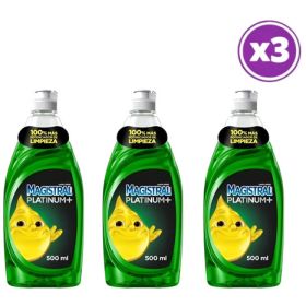 PACK 03 Lavaloza Magistral Platinum limon 500ml
