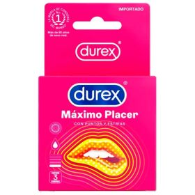 Durex Condones Maximo Placer Con Puntos Y Estrias 3un