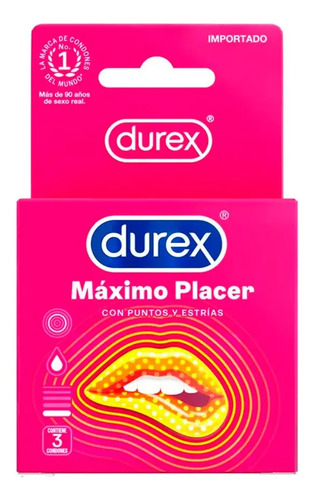 D_865197-Mlc69764101084_062023-O.jpg Durex Condones Maximo Placer Con Puntos Y Estrias 3Un - Imagen 1