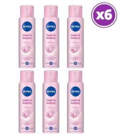Pack 06 Nivea Pearl Y Beauty Desodorante Spray 150ml