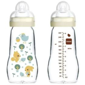 Mamadera de Vidrio Premium Feel Good 2m+ 260ml Mam