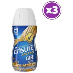 Pack 03 Ensure Advance Liquido Sabor Cafe 220ml Café