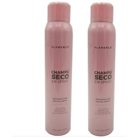 Pack Flamenco Shampoo Desengrasante Spray En Seco 200 M 2u