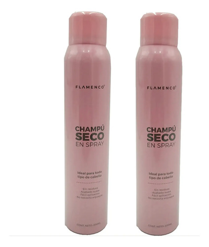 D_889976-Mlc83334929753_032025-O.jpg Pack Flamenco Shampoo Desengrasante Spray En Seco 200 M 2U - Imagen 1