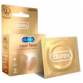 Durex Real Feel Sin Latex Natural Caja 3 Condones