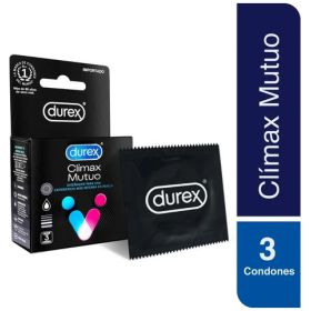 Durex Clímax Mutuo Cj 3 Condones De Látex Con Benzocaína