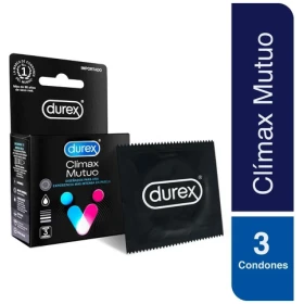 Durex Clímax Mutuo Cj 3 Condones De Látex Con Benzocaína