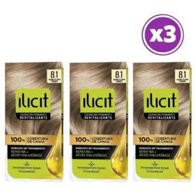 Pack 03 Elicit Tinte Color Rubio Claro Ceniza 8.1 45 G Sin Tono
