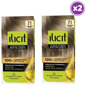Pack 02 Elicit Tinte Pelo Color Rubio Medio Ceniza 7.1 45g 7.1 Rubio Medio Ceniza