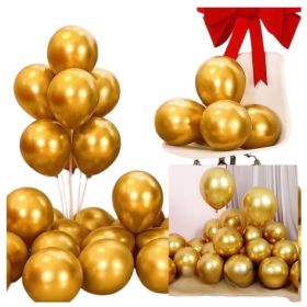 GLOBOS PARA DECORACION DORADO METALICO 50PIEZAS 10"