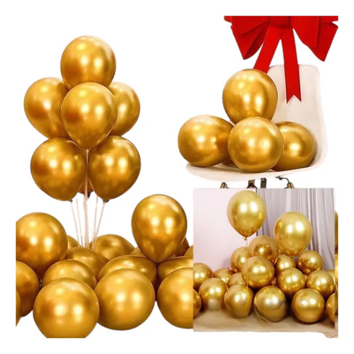 D_905631-Mlc111678232166_062026-O.jpg Globos Para Decoracion Dorado Metalico 50Piezas 10&Amp;Quot; - Imagen 1