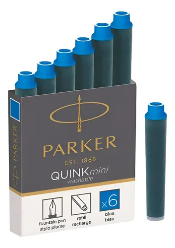 D_923106-Mlc93158525900_092025-O.webp Caja De 6 Cartuchos Tinta Corta Para Pluma Tinta Azul - Imagen 1