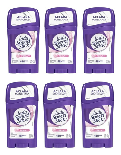 D_923166-Mlc101263973591_122025-O.jpg Lady Speed Stick Nacar Vit E Antitranspirante Gel 45G X6 Mujer - Imagen 1