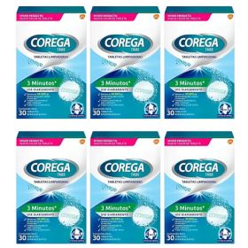 Pack Limpiador Prótesis Corega 30 Tabletas X6