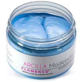 Flamenco Arcilla Modeladora Azul Para El Cabello 120 G